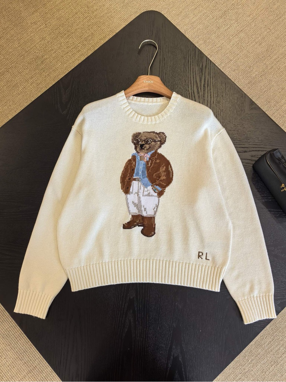 Polo by Ralph Lauren Cream Bear Crewneck Sweater